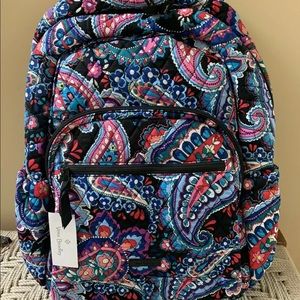 VERA BRADLEY Essential Backpack Haymarket Paisley Colorful School Bag NWT